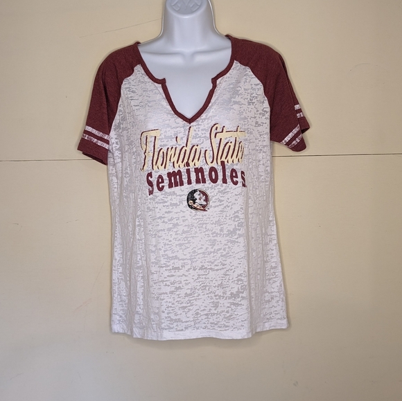 Campus Heritage Tops - Campus Heritage Florida State Seminoles Tee Deep V Neck